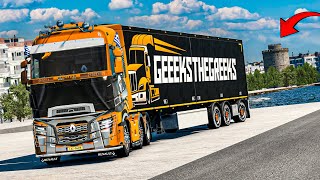 TRAVELLING AROUND GREECE IN EURO TRUCK SIMULATOR 2! - (FULL MAP TOUR GAMEPLAY)