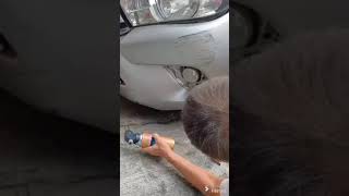 How to repair the dented Car Bumper your self  如何自行修復凹陷的汽車保險槓