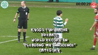 Kyogo Furuhashi Breaks World Record in "Pleading My Innocence" Category  -  Celtic 4 - Aberdeen 0