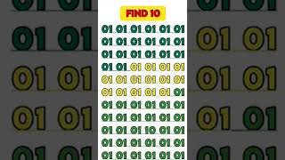 Find Number 01 10 best#quiz #iqtest #facts #funny #quizzess#puzzle #quiz#gk #shorts #trending #video