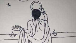 traditional karva chauth drawing easy way #artist shreyansh #trending