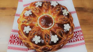 Braided bread, tender and fluffy