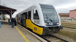 SA106-011 KD Z LEGNICY DO KUDOWY ZDRÓJ ODJAZD Z STACJI ZĄBKOWICE ŚLĄSKIE RP1.