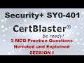 Security+ Practice Test - 3 MCQ -  Session I