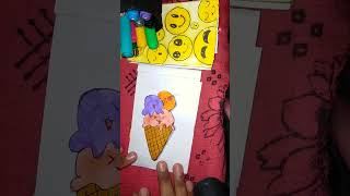 ICE Cream Drawing | How to draw a cute Ice cream with colour easy step by step drawing for beginner