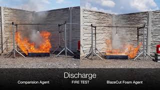 Fire Test BlazeCut Foam