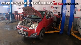 Chevrolet Spark Car Service @ Go Mechanic @ 58000 Kms @ Periodic Service.