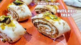 Nuts roll |DIwali special sweet roll treat |Sweet Dryfruits roll|Baked rolls|Festival special recipe