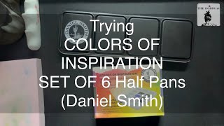 @TheHobbyist_Finds | Trying “Colors of Inspiration” Set of 6 Half Pans (Daniel Smith)