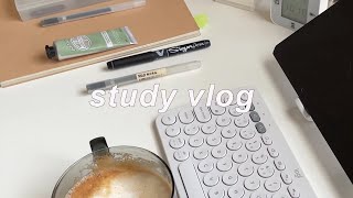 sub) STUDY VLOG | online school 📚, cramming for exams 🥲, 大学生のテスト期間 | a day in my life, silent vlog