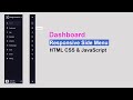 Responsive Side Navigation Bar in HTML CSS And JavaScript