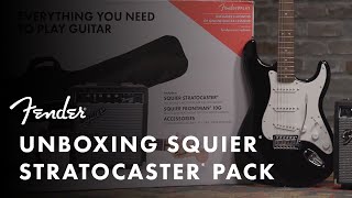 Unboxing The Squier Stratocaster Pack | Fender