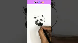 🐼☝️Fun and Easy Fingerprint drawing ideas for kids/❤️Thumb Painting #youtubeshorts #shorts #thumb