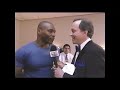 mike tyson in a short interview before lewis fight in the locker room with jim gray 2002