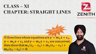 If three lines whose equations are 𝒚=𝒎_𝟏 𝒙+𝐜_𝟏, 𝒚=𝒎_𝟐 𝒙+𝐜_𝟐 and 𝒚=𝒎_𝟑 𝒙+𝐜_𝟑 are concurrent.......