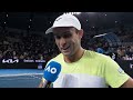 aleksandar vukic on court interview australian open 2025 second round