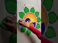 Peacock Rangoli by Sangeeta 🦚✨ #shorts #viral #shortvideo #easy #simple #short #goviral #video