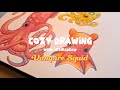 COZY DRAWING | 3 Tahap Menggambar Cumi-cumi Vampir, Buruan Coba!