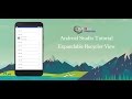 Android Studio Tutorial - Expandable Recycler View