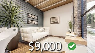 (3x10 Meters) Modern Tiny House Design | 1 Bedroom Small Cabin House Tour