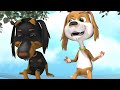 10 chocolo dogs sing in a spider web my dog chocolo 🐶 nursery rhymes u0026 kids songs ♫