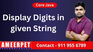 Display only Digits in Given String | By Srinivas | Ameerpet Technologies