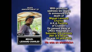 Miguel Leonard Charles ~ Short Obituary