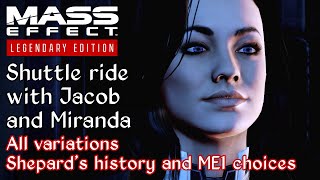 Mass Effect 2 - Jacob and Miranda question Shepard about the past - All variations