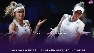Elina Svitolina vs. Marketa Vondrousova | Porsche Tennis Grand Prix Second Round | WTA Highlights