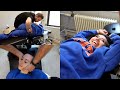 Cyclist Laughs After Getting Back Adjustment by Dr. Justin Lewis