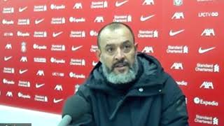 Liverpool 4-0 Wolves - Nuno Espirito Santo - Post-Match Press Conference