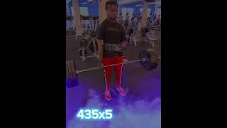 Finally Showing You 435 deadlift for 5 reps #powerlifting #bodybuilding #liluzivert #cbum #shorts