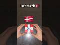 How to make Denmark flag 🇩🇰🇩🇰🇩🇰 on 3 x 3 Rubiks cube #Shorts #Fadil’sCreativities