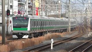 【埼京線】E233系7000番台ハエ133編成、東海道貨物線で試運転　2019.2.7　辻堂