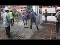 ការចាក់បេតុងកម្រាលខណ្ឌ slab concrete casting