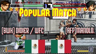 FT10 @kof2002: [BWK] DIDIER / WFC (MX) vs [AFP]MANOLO. (MX) [King of Fighters 2002 Fightcade] Mar 30