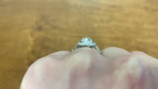 1.40 Carat Antique Cushion Cut Diamond Ring - Bentham Ring - Hand Video