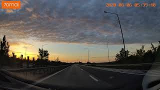 Răsărit pe Autostrada Soarelui, București - Mamaia 1h:55m