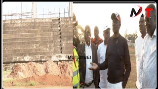 Ruto gets Angry as he storms BuKhungu Stadium only to find the renovation moving at a very slow Pace