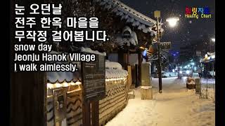 Walking blindly through Jeonju Hanok Village on a snowy day. 4K video