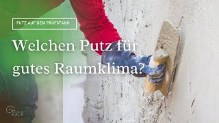 Putz für gutes Raumklima