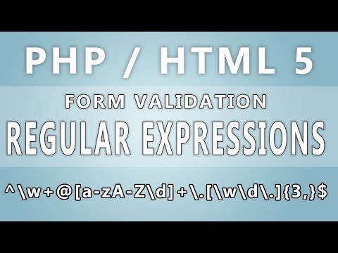 PHP Regular Expressions Form Security & Validation
