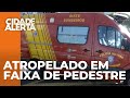 Homem morre atropelado na faixa de pedestres