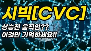 시빅[CVC]상승전 움직임?? 이것만 기억하세요!!