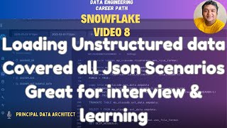 Loading Unstructured data In Snowflake | Json load Snowflake | Data Engineering