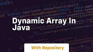 dynamic array in java