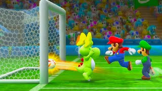 Mario and Sonic at the Olympic Games 2020 Football Series Team Mario vs Team Peach and Waluigi