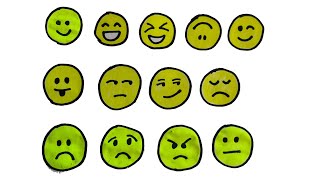 How to draw emotion faces emoji