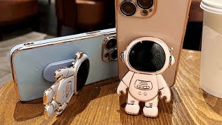 Cute Astronaut Folding Stand Phone Case Unbox and Review - Does it Work？