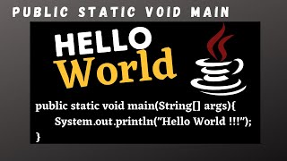 Java - The Magic of Hello World Program | Public static void main | First Java Program step by step
